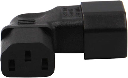 2-Pack Right Angle IEC C14 to C13 Power Adapter PDU Power Extension for LCD LED TV Wall Mount