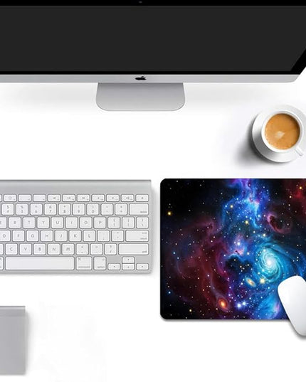 Shiny Blue Square Mouse pad, Texture, Waterproof, Anti Slip Rubber Base, Computer Mouse pad, Laptop Mouse pad