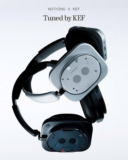 Nothing Headphone (1) Hybrid Active Noise Cancelling Headphones, Wireless Over-Ear Headphones with 6 Mics, 80Hrs Playtime, Hi-Res Audio, KEF-Tuned, Spatial Sound, Comfort Fit & Fast Charging Black