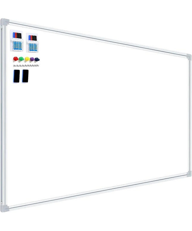 4'x8' WhiteBoard Magnetic Dry Erase White Board for Wall - Belgian Enamel Large WhiteBoard for Business, Education & Government - Durable Aluminum Frame Wall Mounted Whiteboards for Professionals