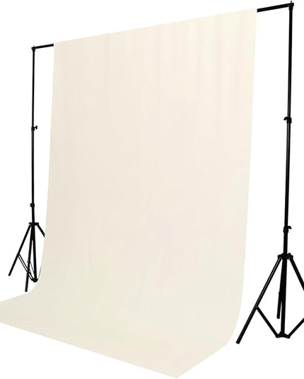 TRLYC Ivory Background Backdrop - 10x12 FT Back Drops for Photography Photo Booth Backdrop for Photography Background Screen Video Shooting Birthday Wedding Valentine's Day