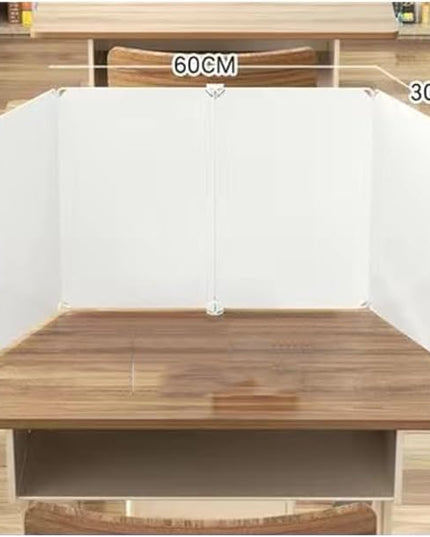 Desk Privacy Divider, Study Partition, Office Privacy Panel, Soundproof Protect Privacy, Foldable Easy to Store, Hard Material White(60CMx30CMx45CM)