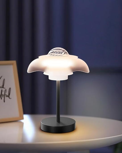 Starry Sky Bedside Table Lamp with Remote Control, RGB Cordless Desk Lamp with Touch-Slide Stepless Dimmable, Mini Rechargeable Night Light with USB Charging,LED Mood Light for Bedroom,Gift,bar
