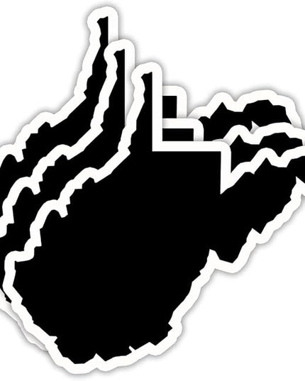 (3PCS) West Virginia State Map Stickers, US State Stickers - Waterproof Vinyl Decals for Tumblers, Water Bottles, Laptops, Books, Scrapbooks, Great for West Virginia Lovers 3 x 2.7 Inch