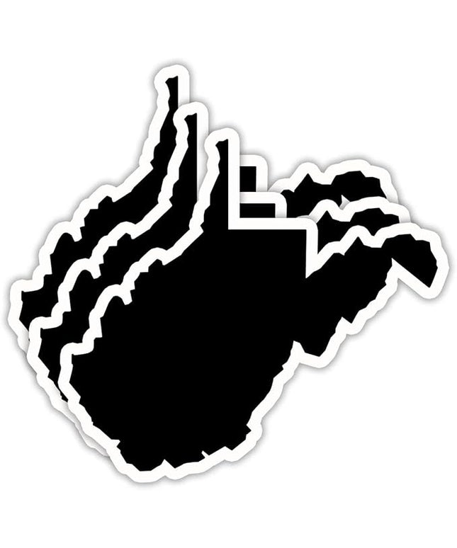 (3PCS) West Virginia State Map Stickers, US State Stickers - Waterproof Vinyl Decals for Tumblers, Water Bottles, Laptops, Books, Scrapbooks, Great for West Virginia Lovers 3 x 2.7 Inch