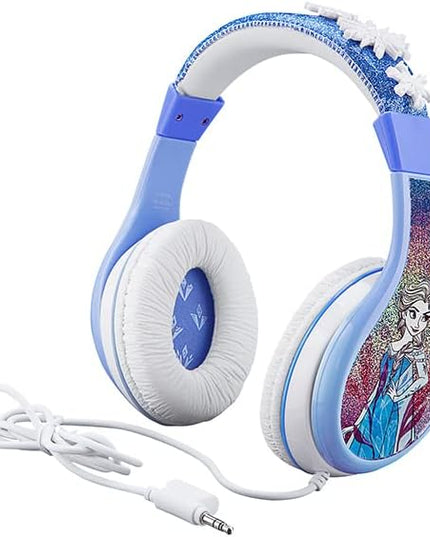 Frozen 2 Kids Headphones, Adjustable Headband, Stereo Sound, 3.5Mm Jack, Wired Headphones for Kids, Tangle-Free, Volume Control, Foldable, Childrens Headphones Over Ear for School Home, Travel