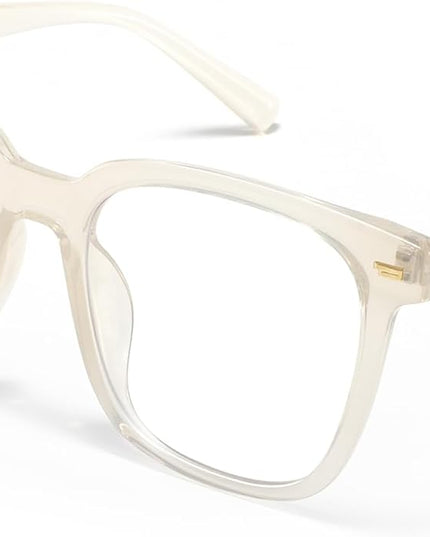 PANNER Oversized Square Blue Light Blocking Glasses for Women Men Anti Glare Reduce Eyestrain Computer Glasses