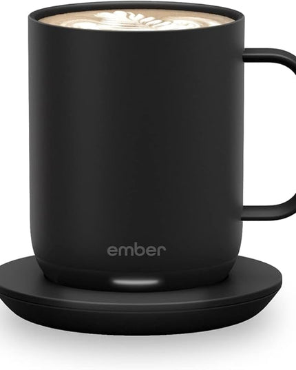 Ember Temperature Control Smart Mug 2, 10 Oz, App-Controlled Heated Coffee Mug with 80 Min Battery Life and Improved Design, Black