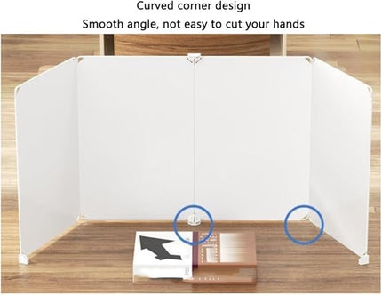Desk Privacy Divider, Privacy Panels Desk Dividers, Privacy Dividers Waterproof Soundproof, Privacy Covers Easy to Clean, Exam Dividers School Teachers School Supplies(90CMx45CMx35CM)