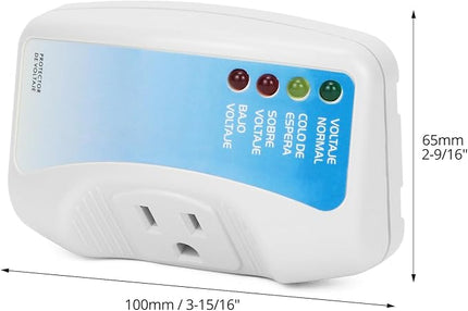 QWORK Voltage Protector 2-Pack for Major Appliances, 120V 1400W, Surge & Voltage Fluctuation Protection for Air Conditioners, TV/PC, Freezers