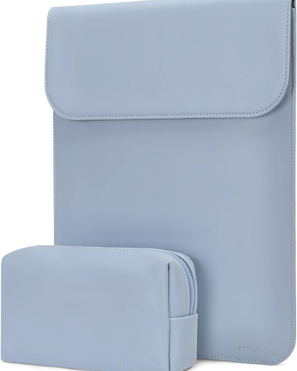 MOSISO Laptop Case 13 inch, 13 inch Laptop Sleeve Compatible with MacBook Air M4 M3 M2 M1 2025-2018 / Pro M2 M1 2025-2016, Faux Suede Leather Case with Small Bag, Air Blue
