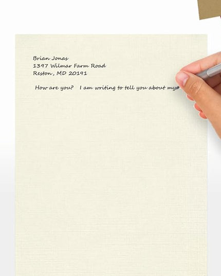 LUXPaper 8.5" x 11" Paper | Letter Size | Natural Linen | 80lb. Text | 500 Qty