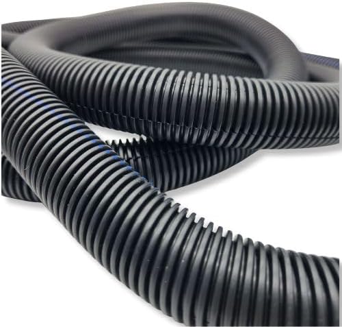 567ITG 1/4" x 25ft Split Wire Loom Tubing - Black Automotive Wire Protector Conduit, Electrical Wiring Cover & Harness Wrap, Flexible Cable Sleeve