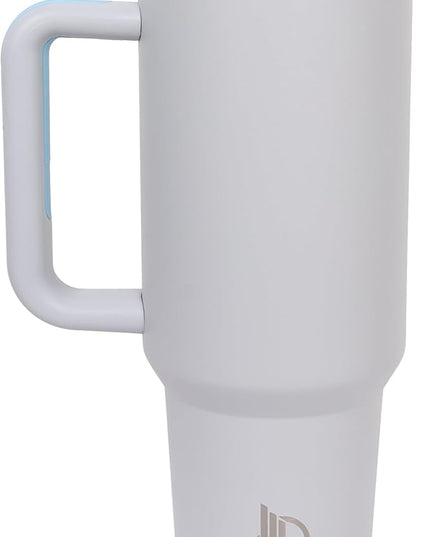 40oz Insulated Tumbler with Handle, Leakproof Straw Lid & Carry Handle - Double Wall Vacuum Insulation Keeps Ice 24 Hours, BPA Free Stainless Steel Water Bottle (Lavender Gray)