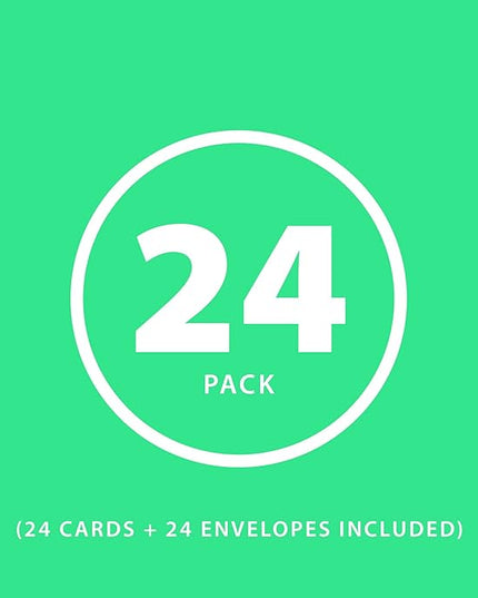 Quni Brand Forest Animals Note Card Set (24 Fold-over Cards and Envelopes)