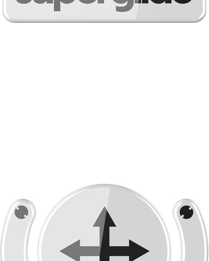 Superglide Glass Mouse Skates - Super Smooth Glide, Polished Round Edge, Super Fast Gaming Mouse Feet with Durable Sole for Logitech G Pro X Superlight1 (Type-S, White)