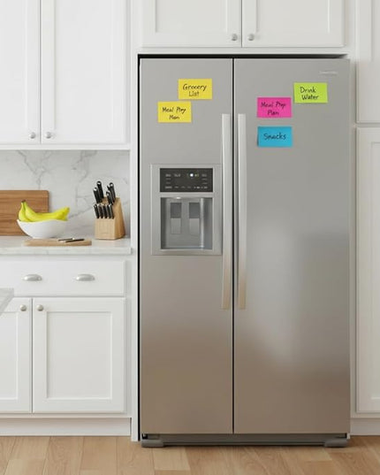 (5 Pads) Sticky Notes 3x5 in,Bright Notepads,Colorful Stickies,Super Sticking Power Memo Note Pads,Strong Adhesive,Post on Windows Doors,Office School,Recyclable,Easy to Write on,Hold Well