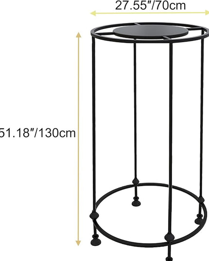 Round Garment Display Retail Rack, Floor-Standing Round Clothes Hanging Rack, Clothing Racks with Topper, Multi-Purpose Clothing Organizer for Boutique Retail Store Laundry Home