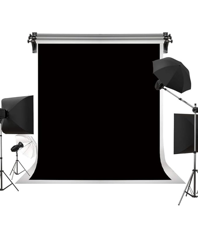 Kate 5ft×7ft Solid Black Backdrop Portrait Background for Photography Studio