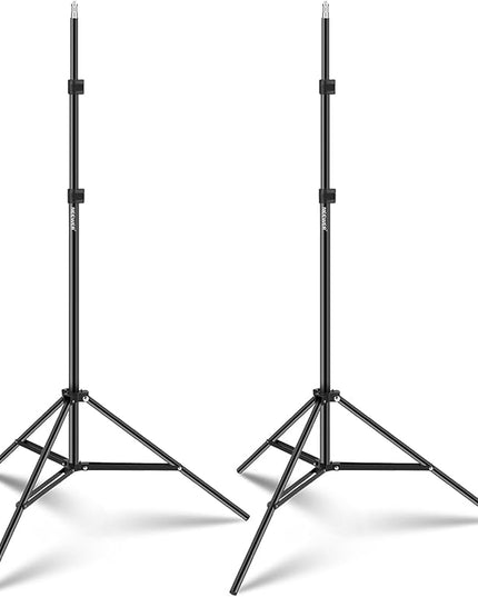 NEEWER Photography Light Stand, 7 Feet / 210cm Aluminum Alloy Photo Studio Tripod Stands for Video, Portrait and Photography Lighting, Reflectors, Soft Boxes, Umbrellas, Backgrounds (2 Pieces)