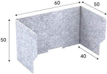 Desk Partition, Sound Absorbing and Noise Reducing Desktop Partition, 60 Cm Privacy Panel, Desk Divider, Polyester Fiber Soundproof Screen