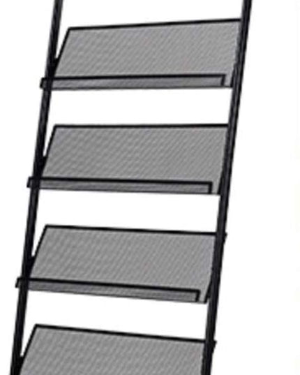 Iron Simple Floor-Standing Magazine Display Rack - Black
