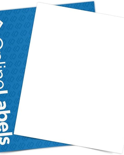 Sticker Paper, 250 Sheets, White Matte, 8.5" x 11" Full Sheet Label, Works with Inkjet and Laser Printer, Compatible with Electronic Cutting Machines, OL177WX, OnlineLabels