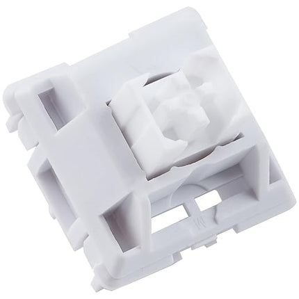 WS White Linear Mechanical Keyboard Lubed Switches, 5-Pin 45gf Quiet Pre-Lubed Switches with Standard MX Structure (35pcs)