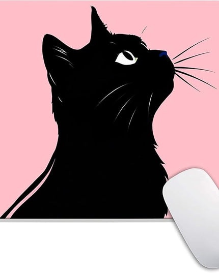 Square Mouse Pad Cat,Personalized Premium-Textured Custom Mouse Mat Design,Washable Mousepad Lycra Cloth,Non-Slip Rubber Base Computer Mouse Pads for Wireless Mouse