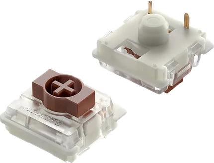 GATERON KS-33 Low Profile 2.0 Brown Keyboard Switches, 3 Pin 55gf Factory Pre-lubed Fit for NuPhy/Keychron Low Profile Mechanical Keyboard (35PCS)