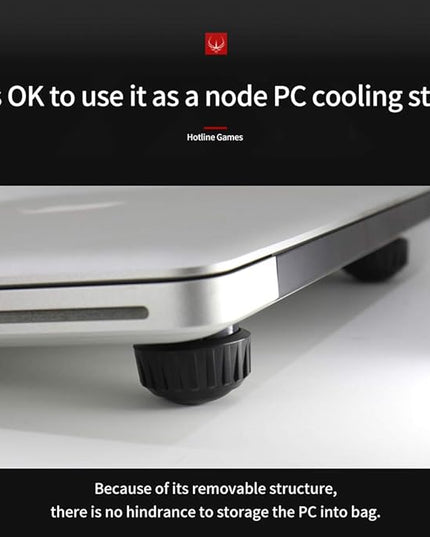 HOTLINEGAMES H2 Ergonomic Keyboard Riser Laptop Notebook Stand Holder Cooler Laptop Cooling Pad (Black-Red)