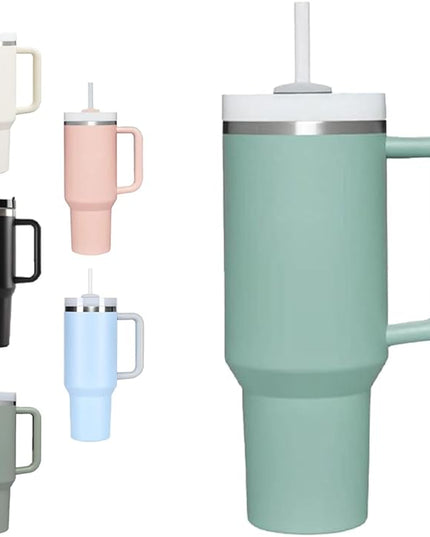 H&F Clicks Insulated Tumbler, Stainless Steel Tumbler with Leakproof Lid for Water, Coffee or Iced Tea. Cup Holder Compatible for Travel, BPA-Free Water Bottle, Vacuum Insulated Tumbler.
