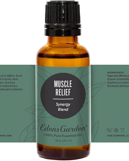 Edens Garden Muscle Relief Essential Oil Blend 100% Pure & Natural Best Recipe Therapeutic Aromatherapy Essential Oil Blends 118 ml (4 oz)