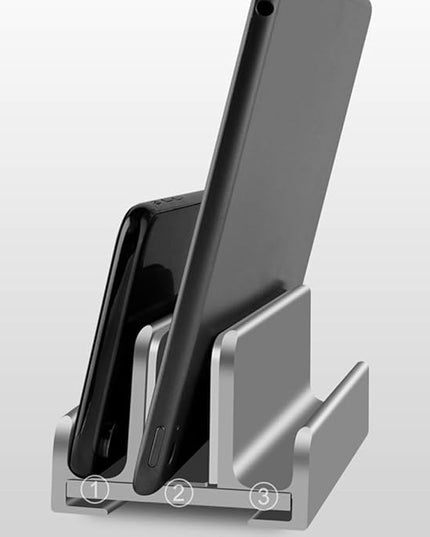 Vertical Laptop Stand Desktop Dock Holder Metal Desktop Stand for Computer, Tablet Aluminum Anti Slide Phone Desktop Holder