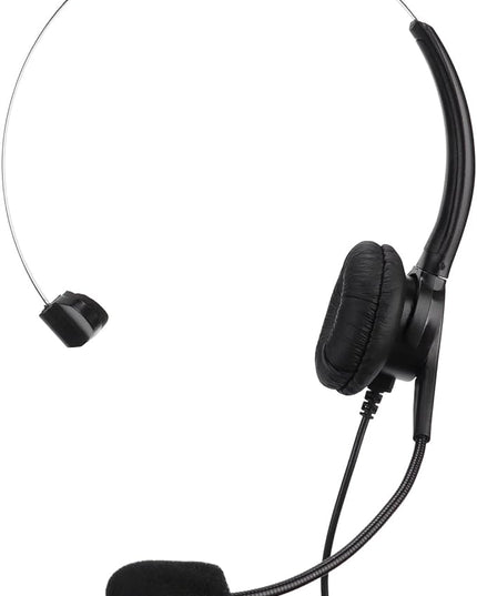 SparkFeng RJ9 Telephone Headset, Professional Call Center Headset with Noise Reduction Microphone, Wired Office Headset for Customer Service, Lightweight Comfortable Earphones with Adjustabl