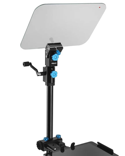 PROAIM Professional Speech Teleprompter with Telescopic Conference Stand & 60/40 Beam Splitter Glass Fits up to 17” Tablets, Laptops & Monitors. for Conferences, News, Film Production. (TP-SPH-01)
