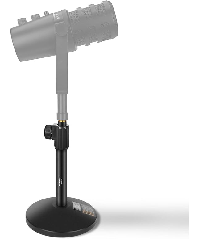NEEWER Desk Microphone Stand, Adjustable Table Top Mic Holder Mount with 3/8" to 5/8" Screw Adapter Compatible with QuadCast SoloCast Shure Blue Yeti Snowball, Max Load 3.3 lbs, MS014