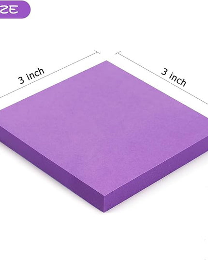 Early Buy Sticky Notes 3x3 inch, Purple Color Self-Stick Notes 6 Pads, 100 Sheets/Pad