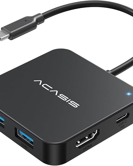 ACASIS USB C Hub 10Gbps, 6-in-1 Multiport Adapter with 4K 60Hz HDMI, 100W Power Delivery, USB A3.2 Data Port, USB C to HDMI Adapter for MacBook, Dell, Lenovo, Surface, iPad PRO, XPS(Black)