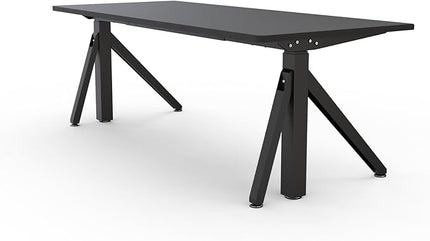 DEZCTOP Revon Pro Electric Standing Desk, 71" x 31.5" Large Work Surface, Height Adjustable (27.6"-47.2"), Sturdy Keel Frame, with Magnetic Modular System, Anti-Collision, Ash Black for Home Office