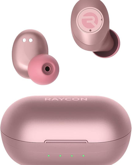 Raycon Everyday Earbuds Classic Bluetooth Wireless with Microphone - Stereo Sound, Active Noise Canceling, in-Ear Bluetooth Headset True Wireless Earbuds 32 Hours Playtime (Rose Gold)