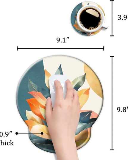 Ergonomic Mouse Pad with Wrist Support,Mouse Pad with Wrist Rest,Relieve Wrist Pain Mousepad Non-Slip Rubber Base,Mouse Pads for Desk,Computers,Laptop,Office,Home,Accessories Aesthetic Art