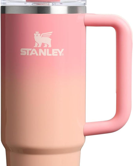 STANLEY Quencher H2.0 Tumbler with Handle and Straw 30 oz | Flowstate 3-Position Lid | Cup Holder Compatible for Travel | Insulated Stainless Steel Cup | BPA-Free | Pink Mesa Sunset