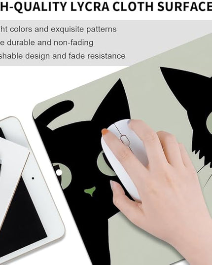 Cat Square Mouse pad, Texture, Waterproof, Anti Slip Rubber Base, Computer Mouse pad, Laptop Mouse pad