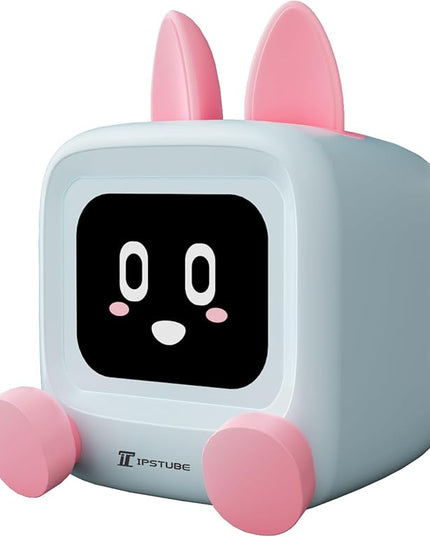 Small TV Audio Weather Clock,Weather Station,Robot Alarm Clock,Desktop Decoration, Retro Mini Small Cute Speaker