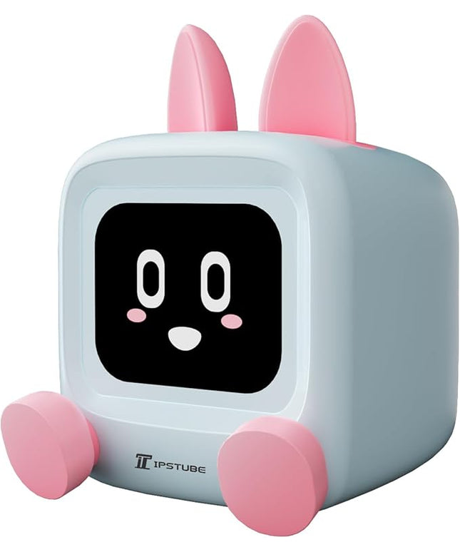 Small TV Audio Weather Clock,Weather Station,Robot Alarm Clock,Desktop Decoration, Retro Mini Small Cute Speaker