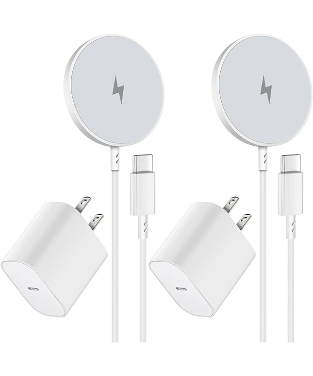 Magnetic Wireless Charger for iPhone 16 15 Wireless Charging,Fast Mag-Safe Charger 2Pack 6FT with Apple USB C Charging Block for iPhone 16 Pro Max/16Pro/15 Pro/16/15/14/13/12/Plus/AirPods 3/2/Pro 2