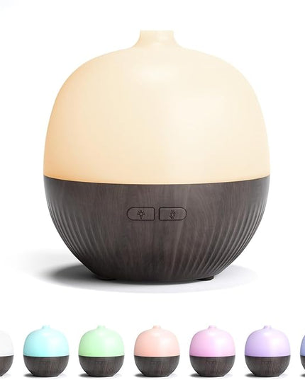ARVIDSSON Essential Oil Diffuser, 100ml Aromatherapy Diffuser with Mood Light, Ultrasonic Oil Diffusers for Home, Small Diffuser for Essential Oils, Gift for Women - Dark Wood