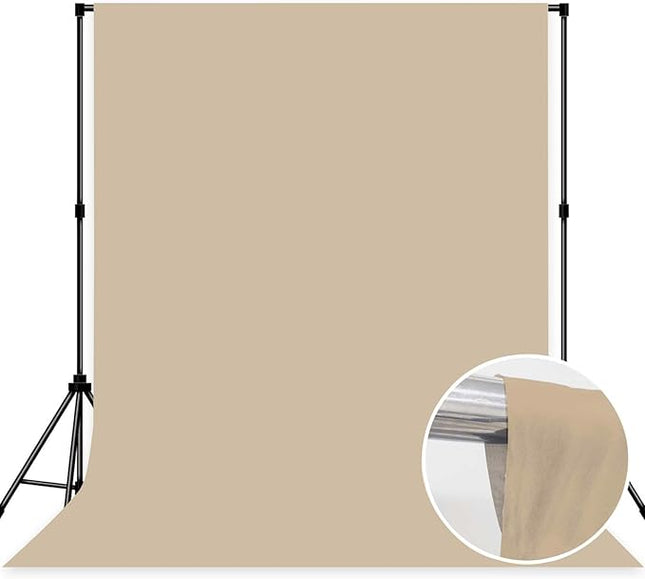 Photo Backdrop Beige Fabric Professional Photography Solution 8x10ft Seamless Design Eliminate Wrinkles Baby Shower Pregnant Women Shooting Scene Background