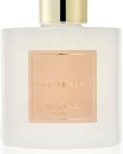 Cocorrína Reed Diffuser - Warm Vanilla Scented Diffuser with 8 Sticks Home Fragrance Reed Diffuser for Bathroom Shelf Decor